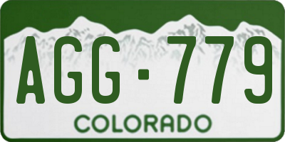CO license plate AGG779