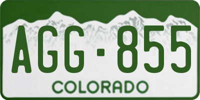 CO license plate AGG855