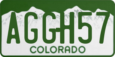 CO license plate AGGH57