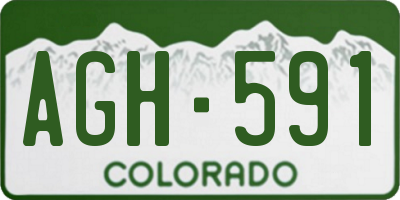CO license plate AGH591