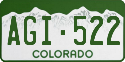 CO license plate AGI522