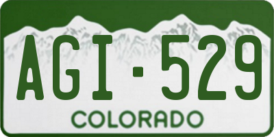 CO license plate AGI529