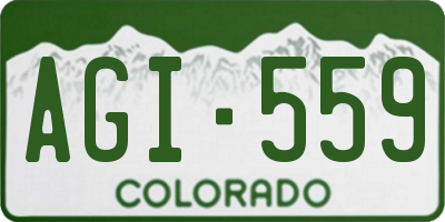 CO license plate AGI559