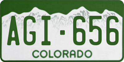 CO license plate AGI656