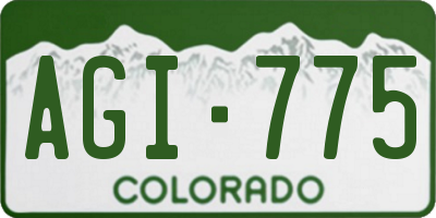 CO license plate AGI775