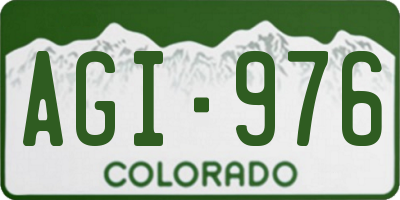 CO license plate AGI976