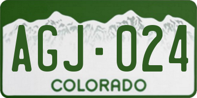 CO license plate AGJ024