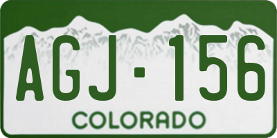 CO license plate AGJ156