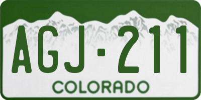 CO license plate AGJ211