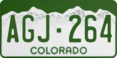 CO license plate AGJ264