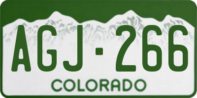 CO license plate AGJ266