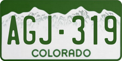 CO license plate AGJ319