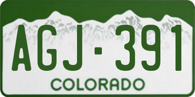 CO license plate AGJ391
