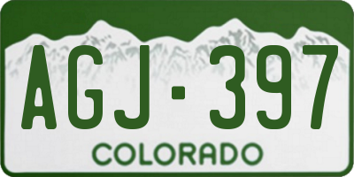 CO license plate AGJ397