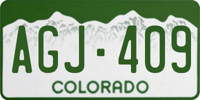 CO license plate AGJ409