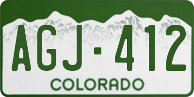 CO license plate AGJ412