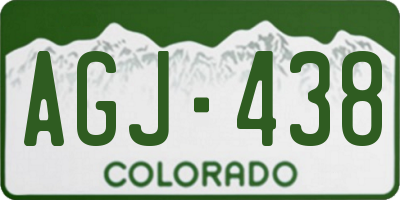 CO license plate AGJ438