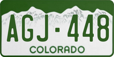 CO license plate AGJ448