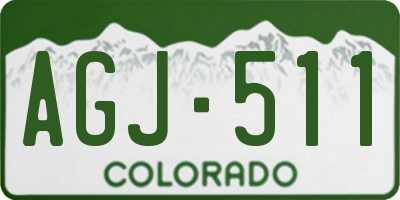CO license plate AGJ511