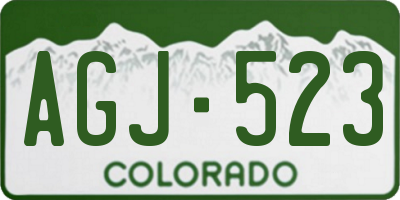 CO license plate AGJ523