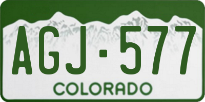 CO license plate AGJ577