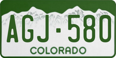 CO license plate AGJ580