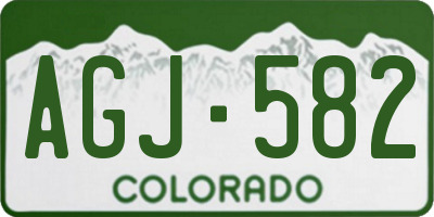 CO license plate AGJ582