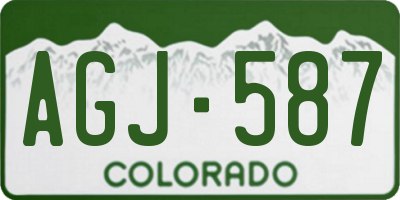 CO license plate AGJ587
