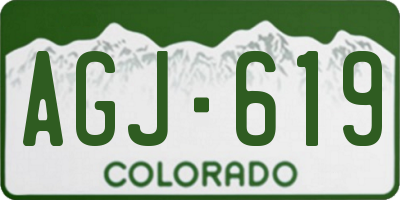 CO license plate AGJ619