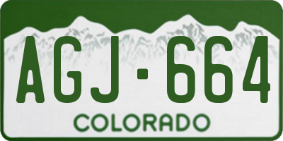 CO license plate AGJ664