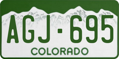 CO license plate AGJ695