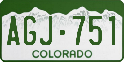 CO license plate AGJ751
