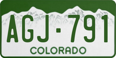 CO license plate AGJ791