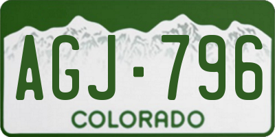 CO license plate AGJ796