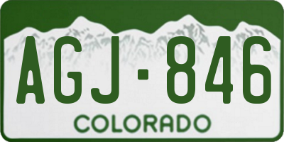 CO license plate AGJ846