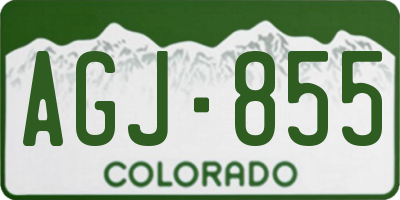 CO license plate AGJ855