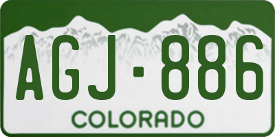CO license plate AGJ886