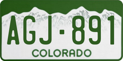 CO license plate AGJ891