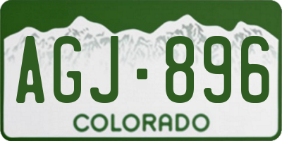 CO license plate AGJ896