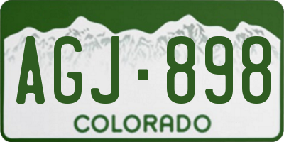CO license plate AGJ898