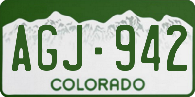 CO license plate AGJ942