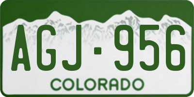 CO license plate AGJ956