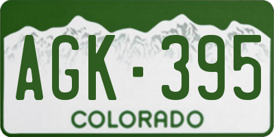 CO license plate AGK395