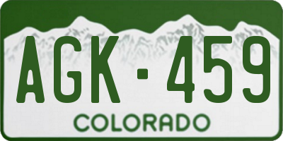 CO license plate AGK459