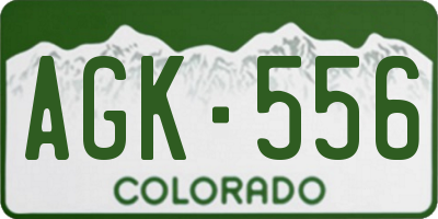 CO license plate AGK556