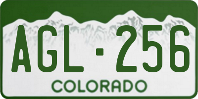 CO license plate AGL256