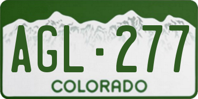 CO license plate AGL277