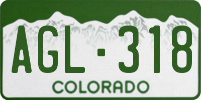 CO license plate AGL318