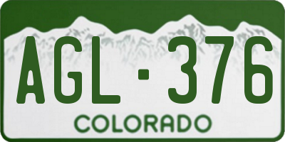 CO license plate AGL376