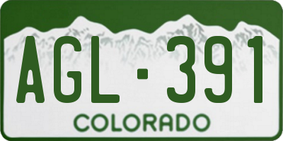 CO license plate AGL391